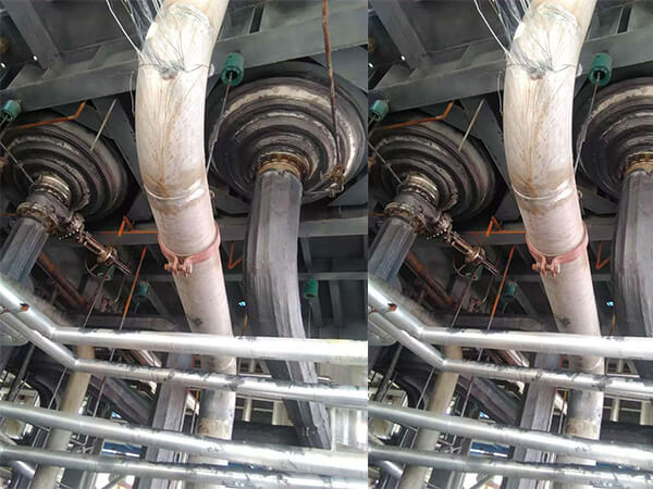 ZHX导热胶泥在管道及罐底伴热中的应用图（施工后）