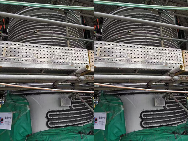 ZHX导热胶泥在罐体伴热中的应用（施工后）